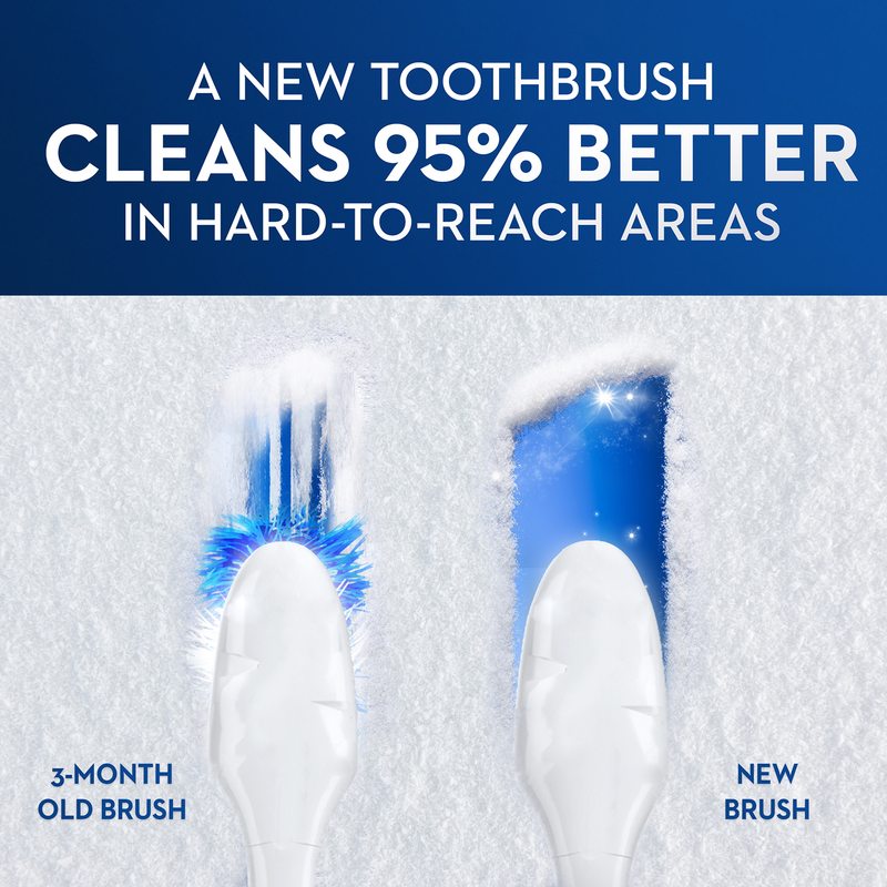 Oral-B CrossAction All In One Toothbrushes Deep Plaque Removal 4 Ct
