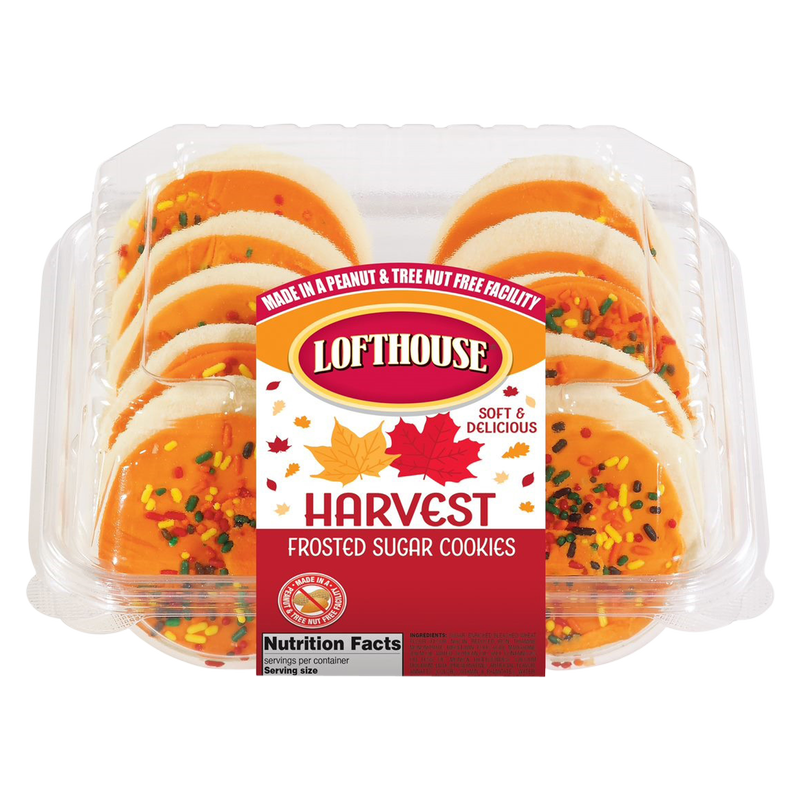 Lofthouse Harvest Orange Frosted Sugar Cookies 13.5oz Tray