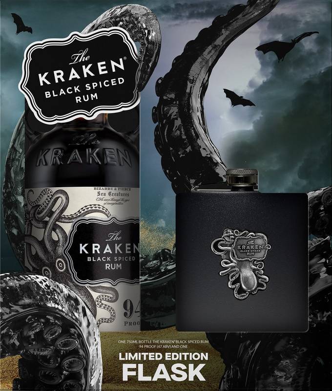 Kraken Rum 94 Proof with Tiki Glass 750ml