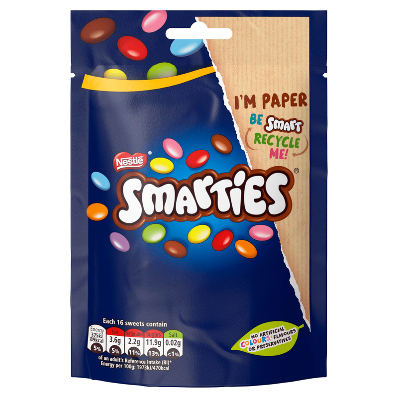Smarties Milk Chocolate Sharing Bag, 105g