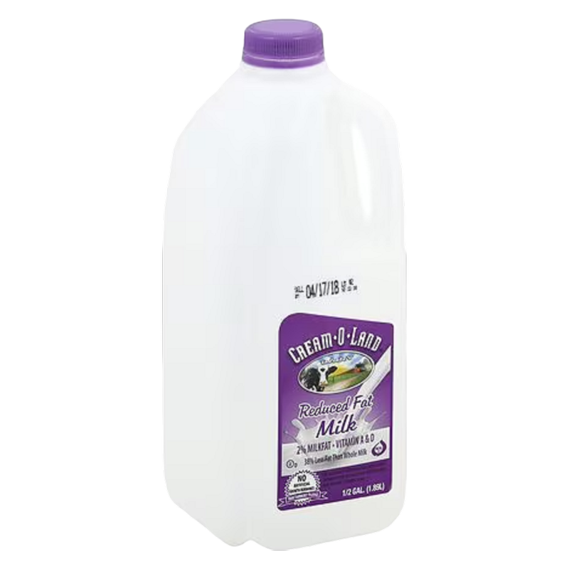 Cream-O-Land Vitamin A & D 2% Reduced Fat Milk - 1/2 Gallon