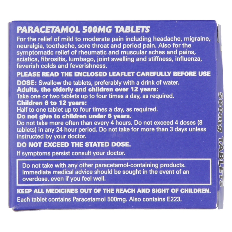 Galpharm Paracetamol tablets 500mg, 16pcs