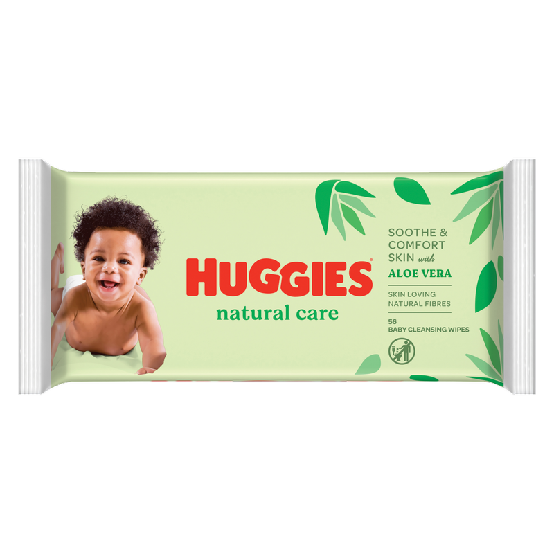Huggies Natural Care Wipes With Aloe Vera, 56pcs