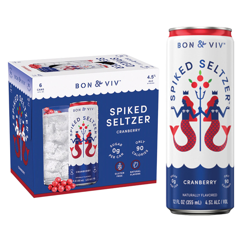 Bon & Viv Spiked Seltzer Cape Cod Cranberry 6pk 12oz Can 4.5% ABV