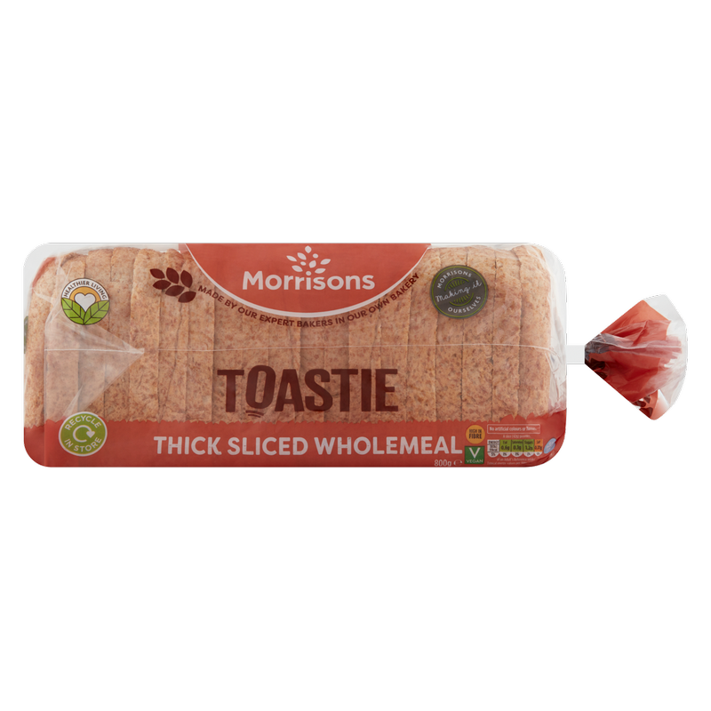 Morrisons Toastie Thick Sliced Wholemeal, 800g