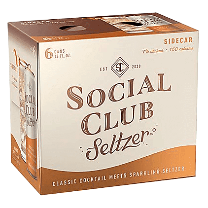 Social Club Seltzer Sidecar 6pk 12oz Can