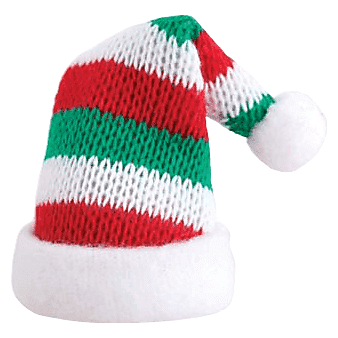 The Gift Wrap Company Bottle Topper Striped Elf Hat