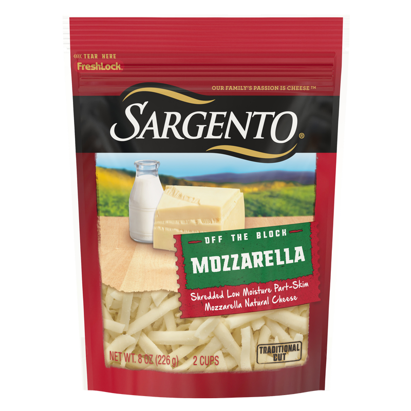 Sargento Natural Shredded Traditional Part-Skim Mozzarella Cheese - 8oz