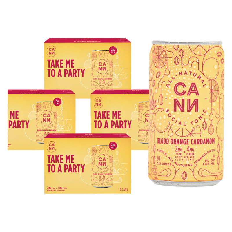 Cann Blood Orange Cardamom 2mg THC 4mg CBD Seltzer 24pk 8oz Can