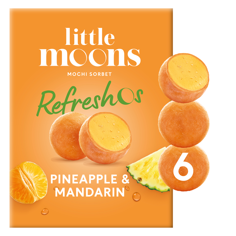 Little Moons Pineapple & Mandarin Refreshos Mochi, 192g
