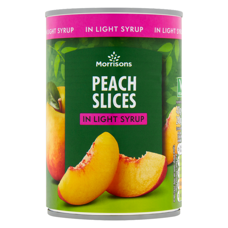 Morrisons Peach Slices in Light Syrup, 411g