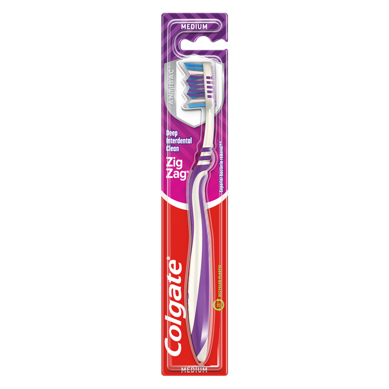 Colgate Zig Zag Medium Toothbrush, 1pcs