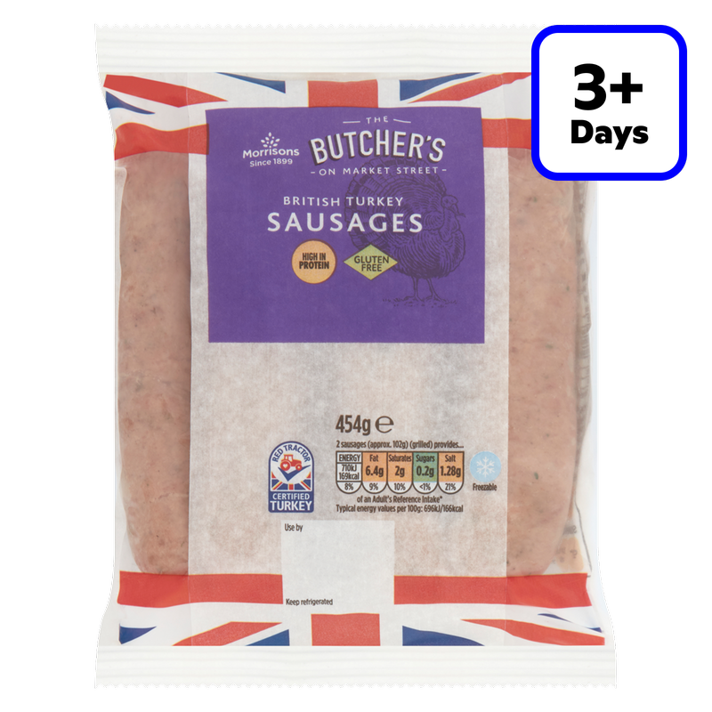 Morrisons British Turkey Sausages, 454g
