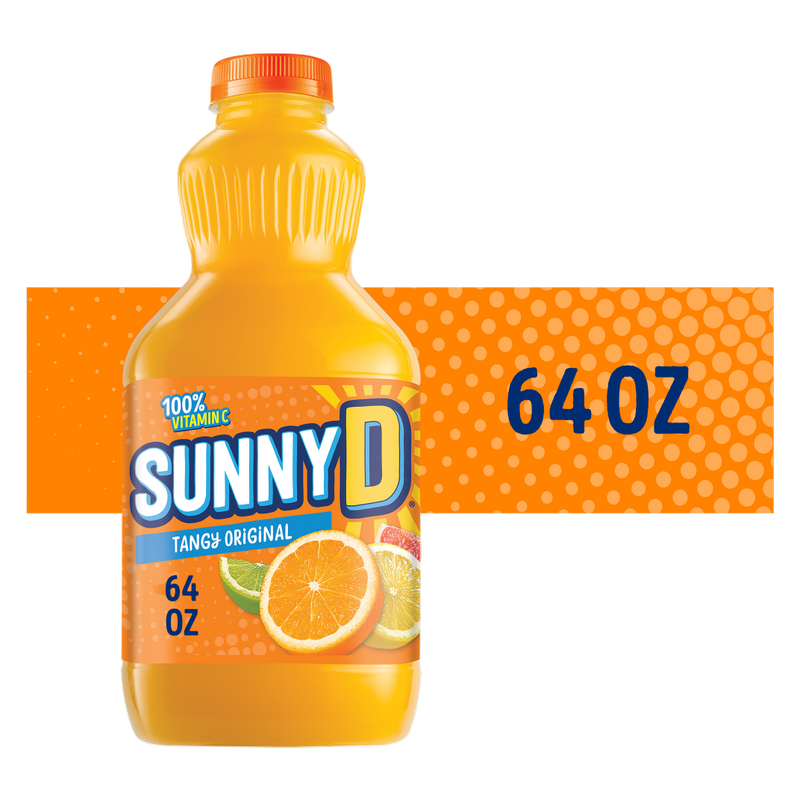 SUNNYD Tangy Original Orange Juice Drink, 64 FL OZ Bottle