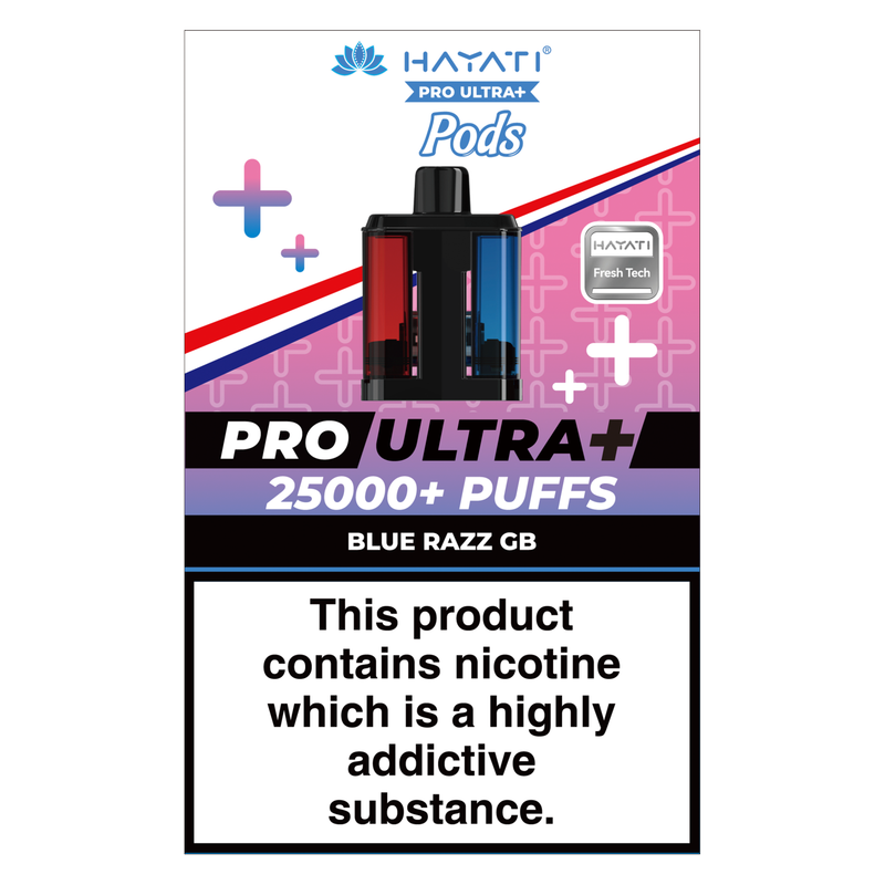 Hayati Pro Ultra 25000 Pods Blue Razz 20mg/ml, 1pcs