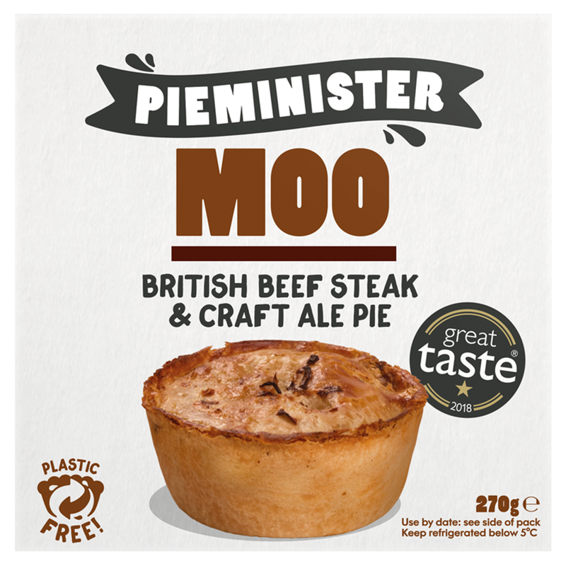 Pieminister Moo British Beef Steak & Ale Pie, 270g