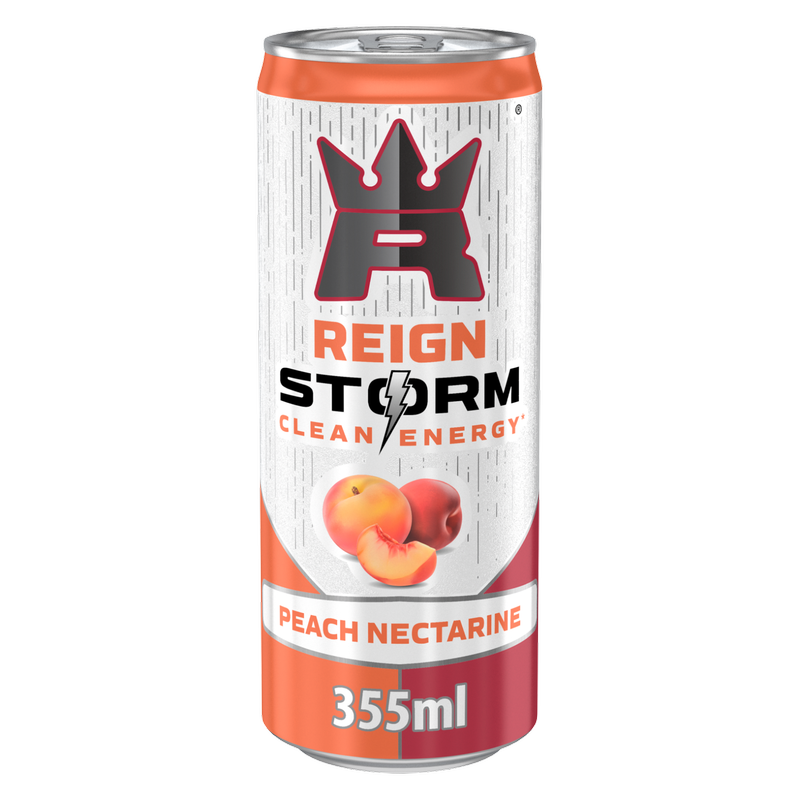 Reign Storm Peach Nectarine Clean Energy Drink, 355ml