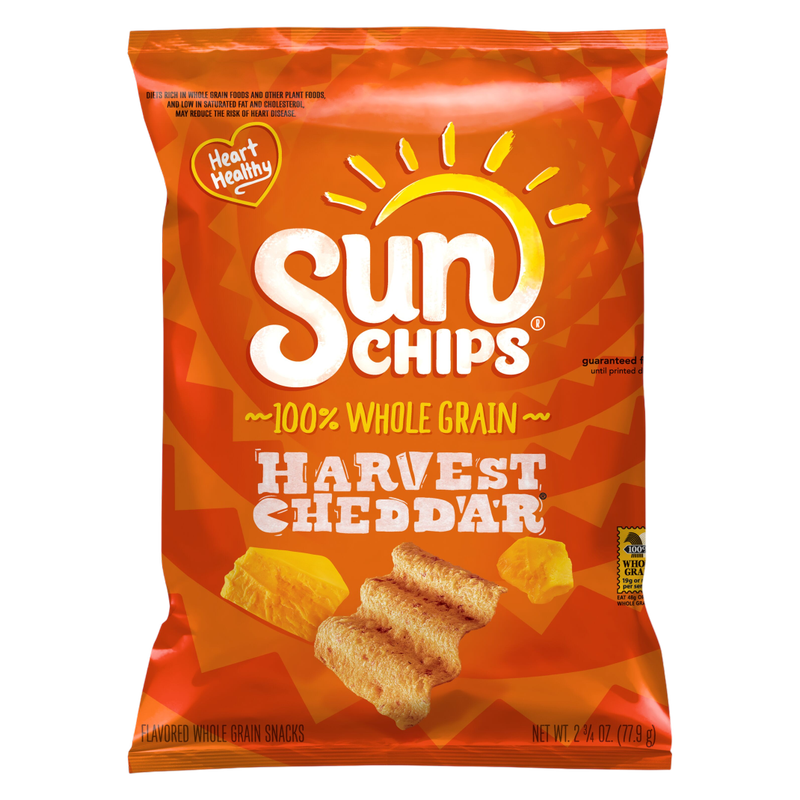 SunChips Whole Grain Snacks, Harvest Cheddar Flavored, 2.75oz