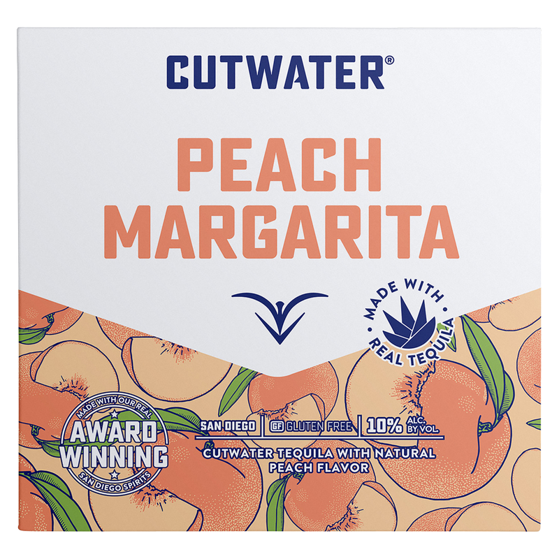 Cutwater Tequila Peach Margarita 4pk 12oz 10 ABV Delivered In As Fast As 15 Minutes