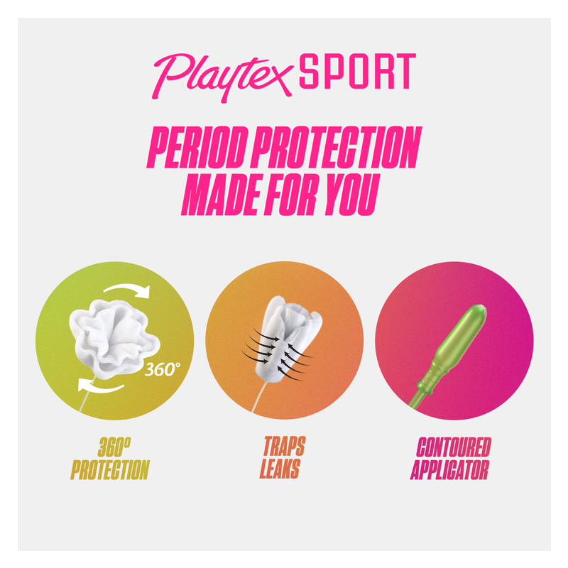 Playtex Sport Tampons Super, Unscented 18ct