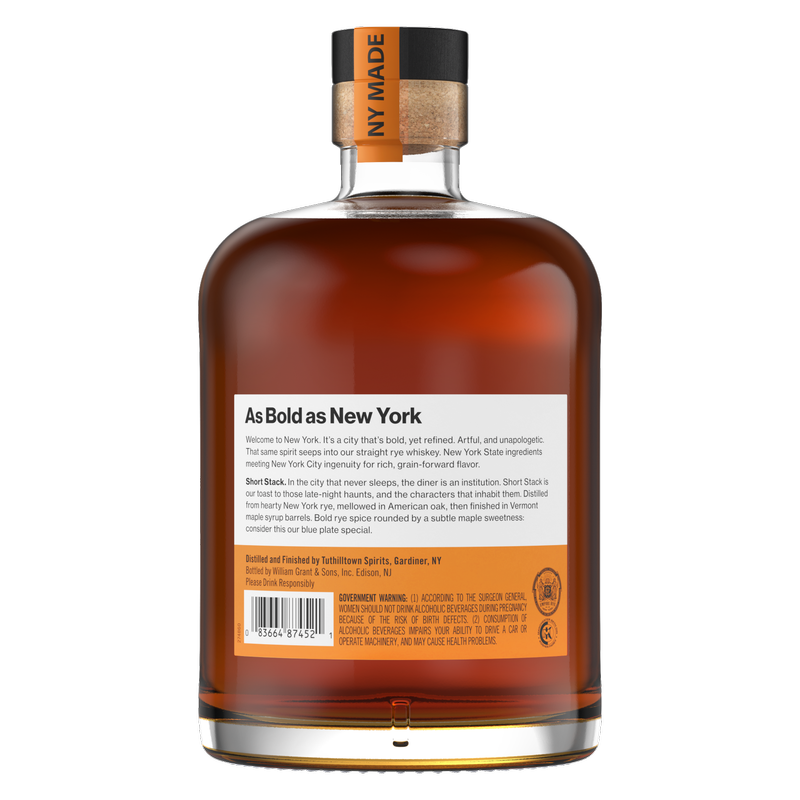 Hudson Whiskey Short Stack New York Straight Rye Whiskey 750 ml
