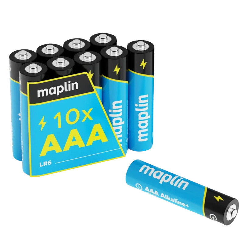 Maplin 10 AAA Extra Long Life Batteries, 10pcs