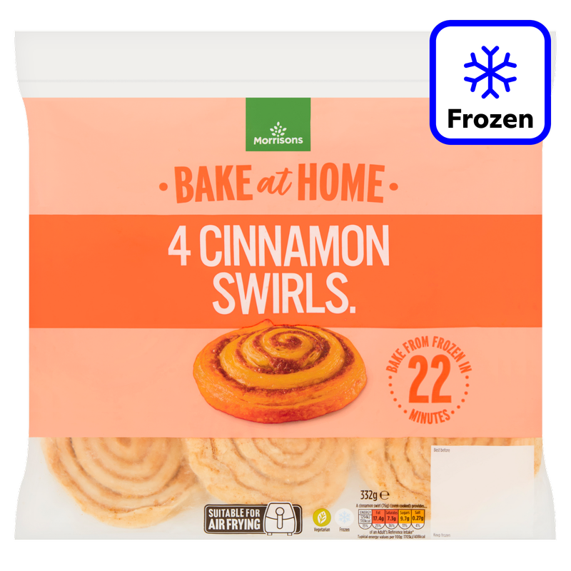 Morrisons Bake At Home 4 Cinnamon Rolls, 348g