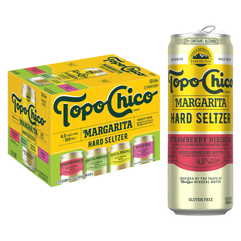 Topo Chico Agave Margarita Hard Seltzer Variety Pack 12pk 12oz Can 4.5% ABV