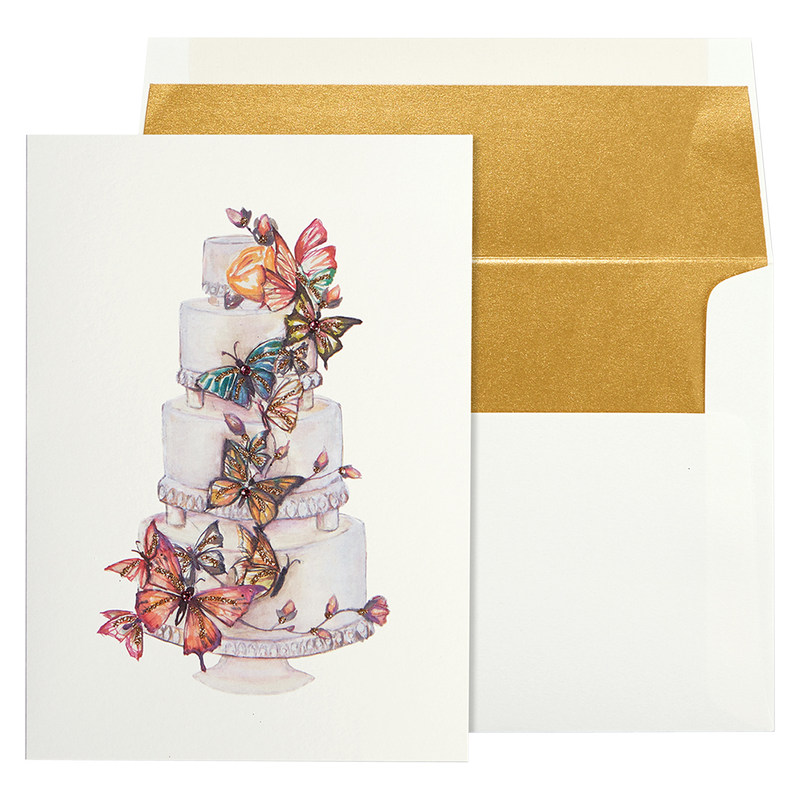 NIQUEA.D "Butterfly Cake" Wedding Card 5x7"