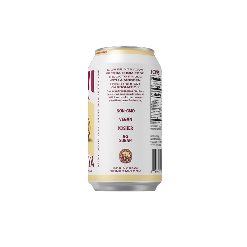 Bawi Passionfruit Agua Fresca 12oz Can
