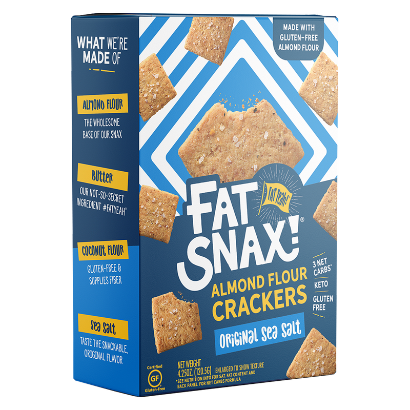Fat Snax Almond Flour Sea Salt Crackers 4.25oz