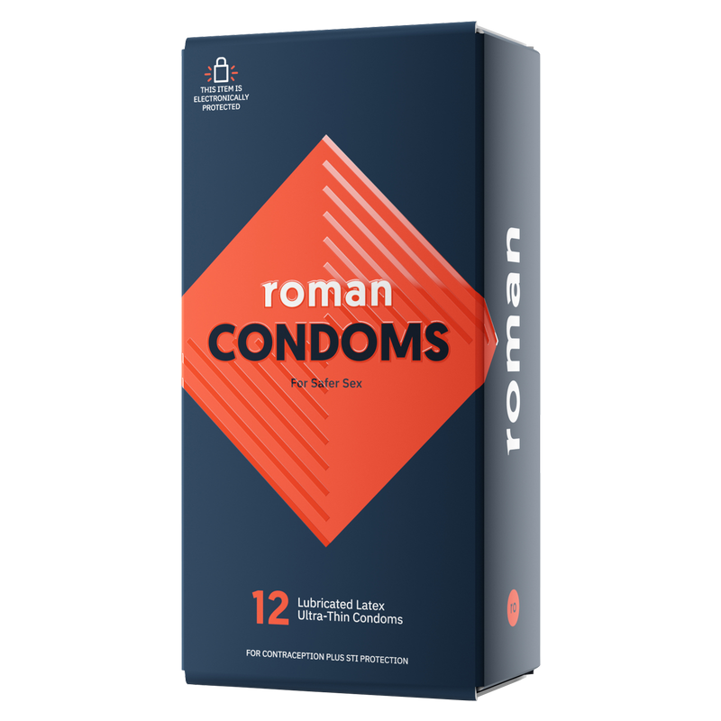 Roman Ultra Thin Latex Condoms 12pk
