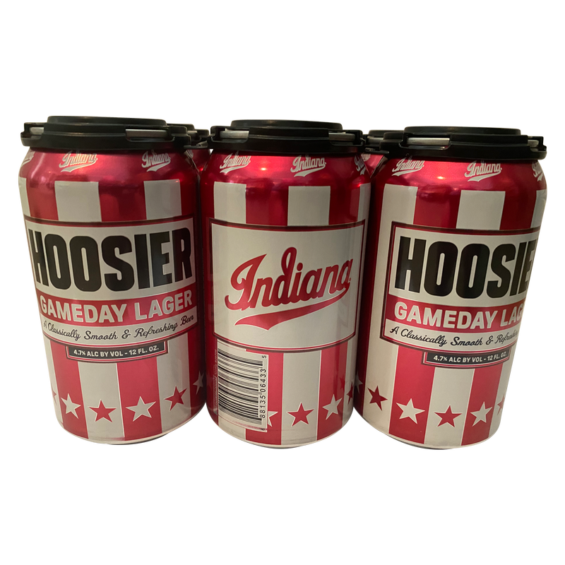 Upland Hoosier Gameday Lager 6pk 12oz Cans 4.7% ABV