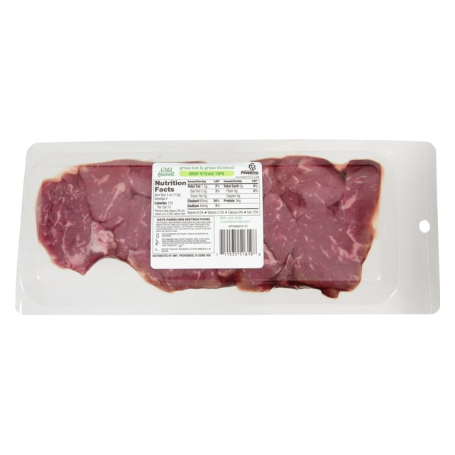 Wild Harvest Frozen Grass Fed Steak Tips - 16oz