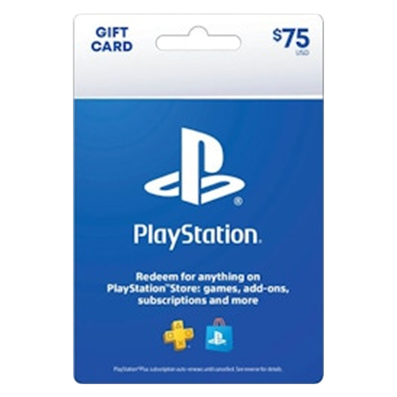 Sony Playstation $75 Gift Card