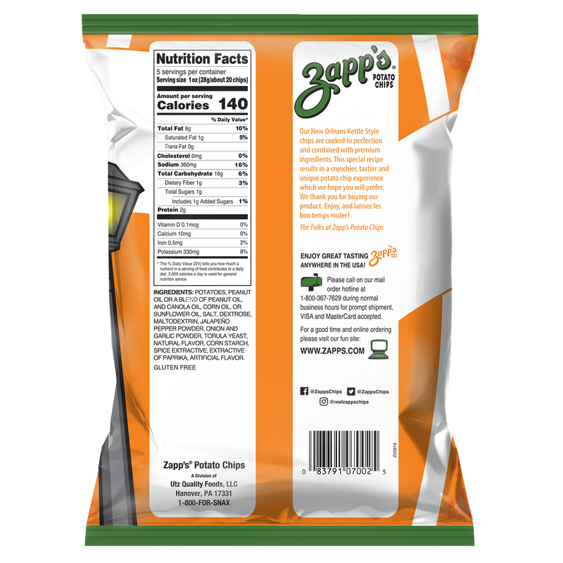 Zapp's Jalapeno Kettle Potato Chips 5oz
