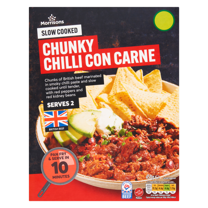 Morrisons Slow Cooked Chunky Chilli Con Carne, 450g