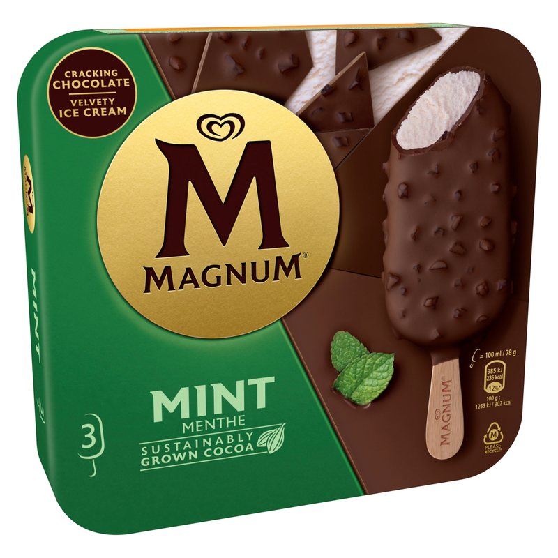 Magnum Mint, 3 x 100ml : Ice Cream fast delivery by App or Online