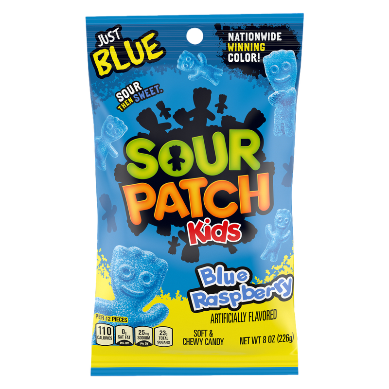 Sour Patch Kids Blue Raspberry Soft & Chewy Candy, 8oz