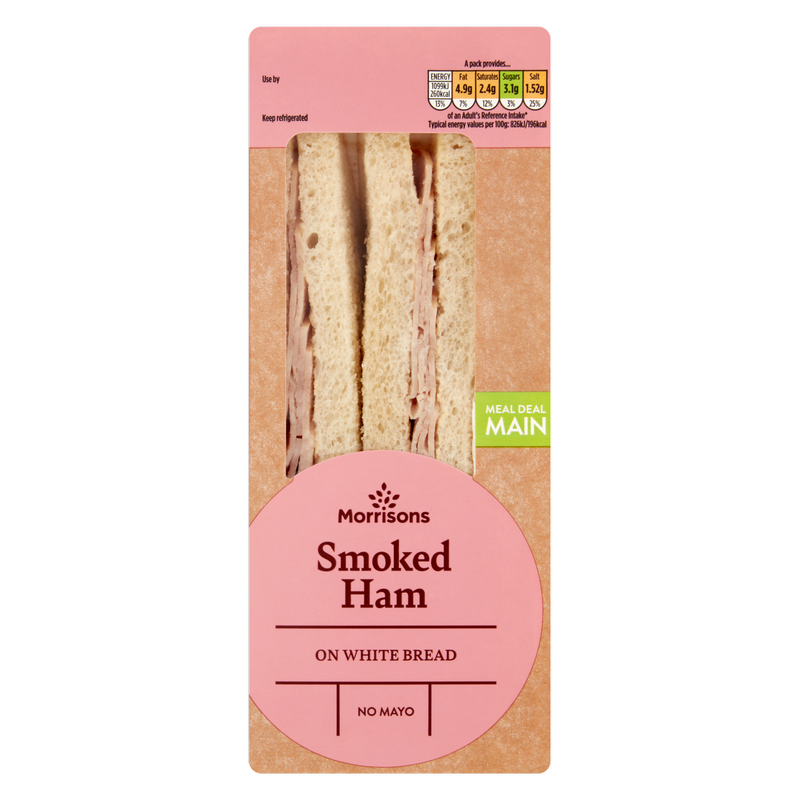 Morrisons Just Ham Sandwich, 1pcs