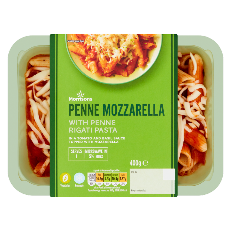 Morrisons Penne Mozzarella with Penne Rigati Pasta, 400g