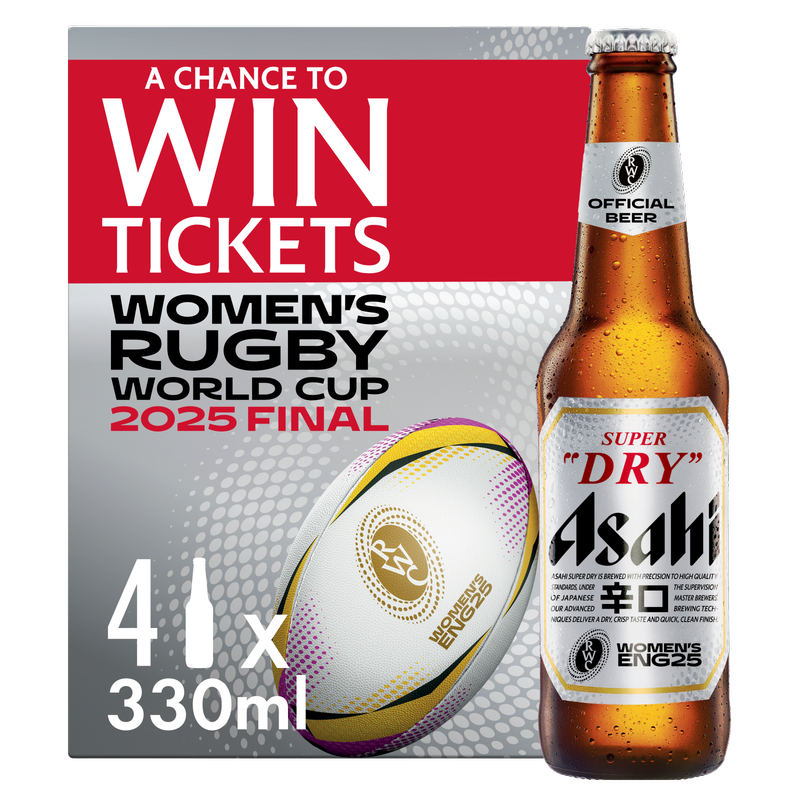 Asahi Super Dry Bottles, 4 x 330ml