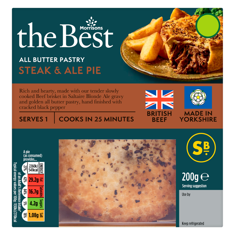 Morrisons The Best All Butter Pastry Steak & Ale Pie, 200g