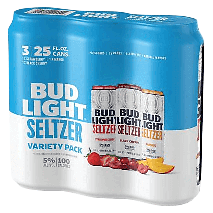 Bud Light Hard Seltzer Variety Pack 3pk Cans 25oz