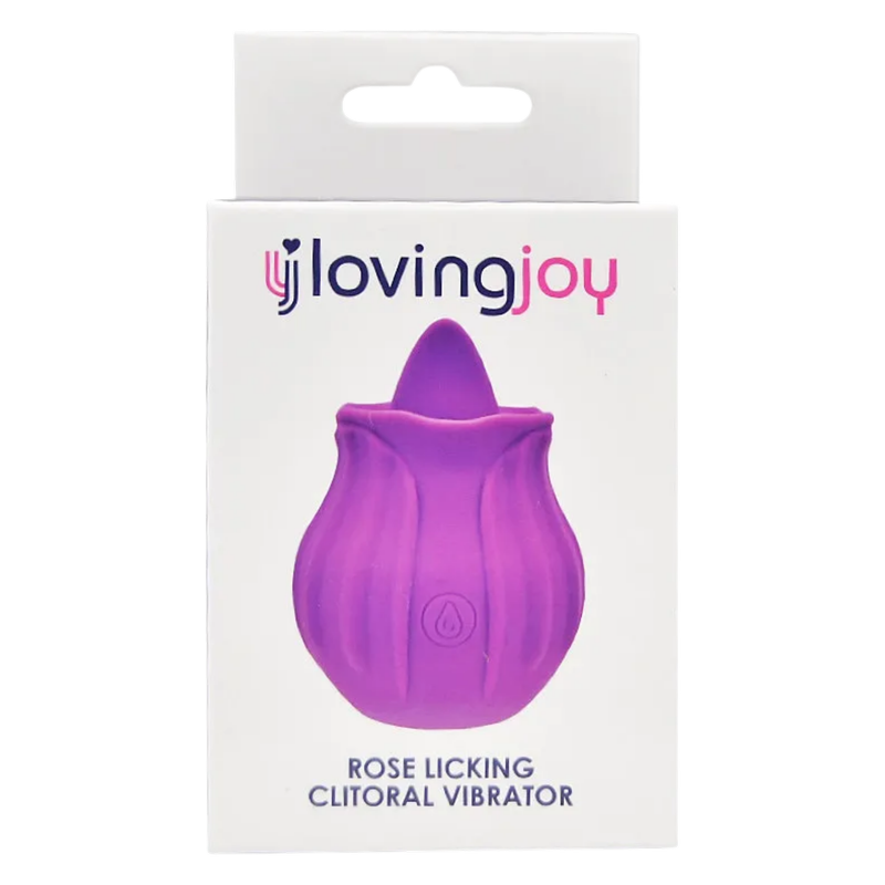 Loving Joy Rose Licking Vibrator Purple, 1pcs