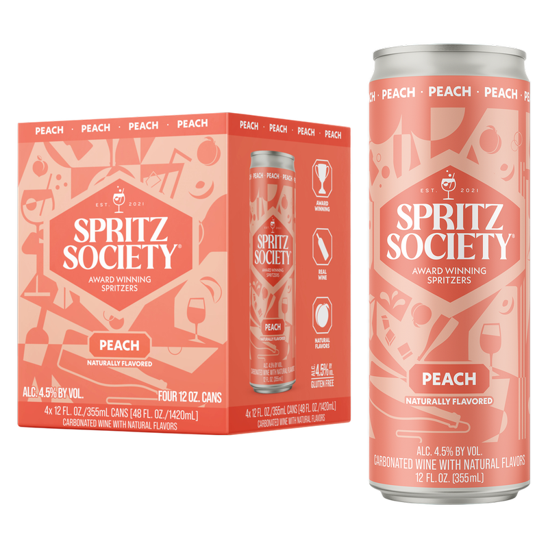 Spritz Society Peach 4pk 12oz Cans 4.5% ABV