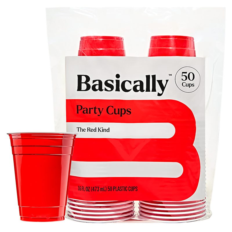 Basically, 50ct Red Party Cups