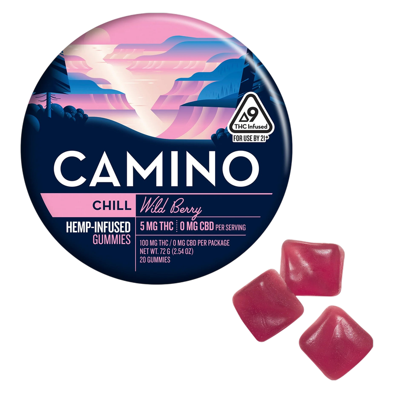 Camino Wild Berry 'Chill' 5mg THC Gummies, 20 Count