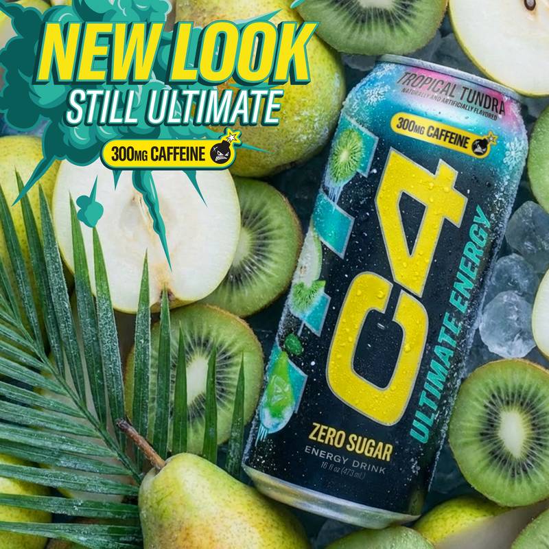 C4 Ultimate Energy Zero Sugar Tropical Tundra Frost 16oz Can