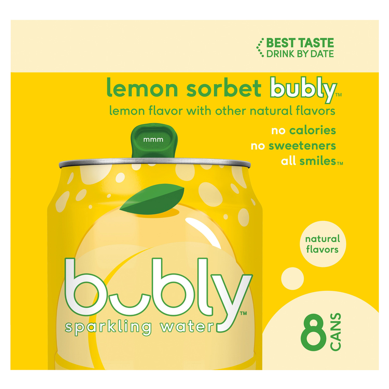 Bubly Lemon Sorbet 8pk 12oz Can